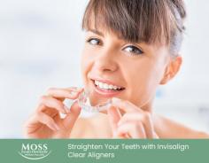 Moss Family Dentistry helps you fix your crooked smile with Invisalign in Maryville, TN. In this treatment, the main benefit is that no one will come to know that you are straightening your teeth because we make use of clear aligners. Contact us today for scheduling your appointment! 
