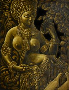 Get Beautiful The Khajuraho Nymph Oil Painting On Canvas by Exotic India Art

The Khajuraho group of monuments comprise Jain-Hindu temples of worship. Located in the heart of the central plateau, the most wondrous aspect of these Chandela-period architectural marvels are the celestial nymphs. These beauties grace the sprawling stone walls of the temples, each involved in a personal celebration of her own charm. Some of them are brushing their hair; some, dancing; and some, sporting with each other.

Visit for Product: https://www.exoticindiaart.com/product/paintings/khajuraho-nymph-OV60/

Oil Paintings: https://www.exoticindiaart.com/paintings/Oils/

Paintings: https://www.exoticindiaart.com/paintings/