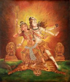 Get Oil Canvas Paintings - Made In Nepal - In The Midst Of Laya And Tandava

As Shiva-Parvati motion to the music of His damroo, as the trishool rises high in the air, a new cycle of being comes into existence. Destruction is crucial. Without it, the creative forces are unable to set to work. The divine process is a manifestation of all the triguna, sattva-rajasa-tamasa (prakrti), in unison with purusha itself. The Lord Shiva is the manifestation of purusha, while His wife, Devi Parvati, is the manifestation of the triguna in constituent harmony.

Visit for Product: https://www.exoticindiaart.com/product/paintings/in-midst-of-laya-and-tandava-made-in-nepal-OV92/

Oil Paintings: https://www.exoticindiaart.com/paintings/Oils/

Paintings: https://www.exoticindiaart.com/paintings/
