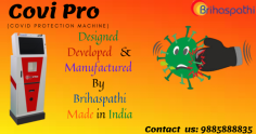 We are the best manufacturers of COVI-PRO Machine which has Temperature Detector Sensor with Automatic Hand Sanitizer along with a UV disinfection System to keep you away from Viruses. And we are the best dealers and distributors of COVID Protection Machine in Hyderabad India