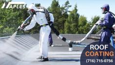 
Roof coating is a potential solution to extending the lifespan of your commercial roofing. You can apply the waterproof roof coating on the surface of your commercial roofing for protecting your roof from any natural calamities.
If you want to know full details for roof coating read blog: https://bit.ly/2Rd5mcc

Email: jamesnaples@hotmail.com  

Phone: (716) 715-0756

