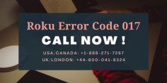 If you don’t know how to fix Roku Error Code 017? Don’t worry: need help, get in touch with our experienced experts. Our experts help you to resolve error code. Just dial Smart TV Error toll-free helpline number at USA/Canada: +1-888-271-7267 and UK: +44-800-041-8324. We are 24*7 available. Read more:- https://bit.ly/2IqZTNJ