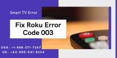 Call our Smart TV experts to fix Roku Error Code 003, If you want to know how to fix this issues, then feel free to contact our experts on toll-free numbers at USA/Canada: +1-888-271-7267 and UK: +44-800-041-8324. Our experts are experienced and can help to solve your roku issues. The availability of our experts is 24*7 hours for you.
Read more:- https://bit.ly/3f5aDxE