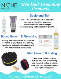 Niche hair care offer quality best grooming products for men that deeply nourishes your scalp and protect your hair from hair loss problem, hair thinning, dandruff et. All types of hair conditioners, shampoo, oils are available. Also, provide beard growth & grooming products.  