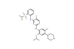 Product Name: Ceritinib
Product Code: TY2018001
Cas No.: 1032900-25-6
Molecular Formula: C28H36N5O3Scl
Molecular Weight: 558.13514
Aliases: 5-Chloro-N2-(2-isopropoxy-5-methyl-4-(piperidin-4-yl)phenyl)-N4-(2-(isopropylsulfonyl)phenyl)pyrimidine-2,4-diamine
Related Products