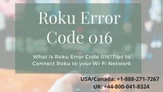Getting errors while using your Roku player is a common thing. First, let’s understand the prime reason; as to why you have got Roku error code 016 on your screen. The error occurs when you try to connect your Roku to the online world through the internet, but your Roku loses its connection to the network and denies connection to the internet.  https://smart-tv-error.com/roku-error-code-016/
