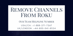 Now you can find the solution on how to Remove Channels From Roku with the help of our experts? Getting in touch with our experienced experts always helps to find the best solution. Contact Smart TV Error toll-free helpline numbers at USA/CA: +1-888-271-7267 and UK/London: +44-800-041-8324. We are available 24*7 hours. Read more:- https://bit.ly/3afwRed