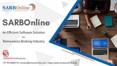 SARBOnline is an efficient software solution for the reinsurance broking industry. We designed softwares as per the requirement of the customers, and we never offend our customers. Our reinsurance software solutions simplify the work as well as save your time. For more information, go to the website and contact us today to join Simson Softwares.