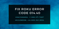 Know how to fix the Roku Error Code 014.40 with the help of our experts? Getting in touch with our experienced experts always helps to find the best solution and resolve it instantly. Just dial Smart TV Error toll-free helpline numbers at USA/CA: +1-888-271-7267 and UK/London: +44-800-041-8324. Read more:- https://bit.ly/35zD1oj