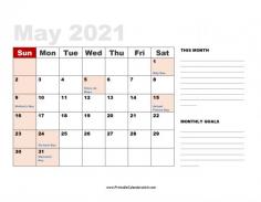 http://www.printablecalendars2021.com/calendar-may-2021/

If your children want to go on holiday, do not disappoint them. This year, you should schedule your work in such a way that you can complete your work on time and also spend time with your children. The May 2021 Calendar Printable will help you to stay productive throughout the year. 