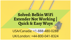 If you are not able to follow the process of Belkin WiFi Extender Not Working and looking for help. Then you can get in touch with our experts. Contact our toll-free helpline numbers at US/Canada: +1-888-480-0288 and UK/London: +44-800-041-8324. Our experts are 24*7 available to resolve any queries related to Linksys Extender. Read more:- https://bit.ly/301LvB6