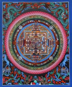 Get Tibetan Buddhist - The Kalachakra Mandala-Brocadeless Thangka

The outermost circle of the Kalachakra mandala depicts the eight charnel grounds, which symbolize the eight feelings and mental activities that bind people to samsara and therefore need to be destroyed. Following this is a thin circular band of vajras which indicates the transition to the world of knowledge. .The next circle contains the eight dharmachakras that refer to the historical Buddha setting the wheel of the teachings into motion. Letters between the wheels indicate various deities.

Visit for Product: https://www.exoticindiaart.com/product/paintings/tibetan-buddhist-kalachakra-mandala-brocadeless-thangka-TH77/

Buddha: https://www.exoticindiaart.com/paintings/Thangka/buddha/

Thangka Art: https://www.exoticindiaart.com/paintings/Thangka/

Paintings: https://www.exoticindiaart.com/paintings/

#paintings #art #thangkaart #buddha #buddhist #kalachakramandla #tibetianbuddhist