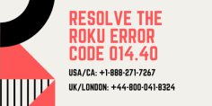 The best guide to fix Roku Error Code 014.40 in this article. Our experts also find the solution online with the best service. Contact our team toll-free helpline number at  USA/CA: +1-888-271-7267 and UK/London: +44-800-041-8324. We are available 24*7 hour to quickly resolve errors. Read more:- https://bit.ly/3bclXI6
