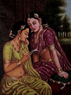 A Lover’s Letter - Oil Paintings On Canvas

Two sharp-featured beauties pore over the letter of a lover. The one clad in pistachio green holds it between her trembling fingers. It is she who has a rightful claim over the things expressed therein, easily deducible from the way she clutches at the dupatta to her cheek. Her friend, dressed in a garnet-coloured lehenga, looks keenly into its contents.

Visit for Lover Letter Oil Paintings: https://www.exoticindia.com/product/paintings/lover-s-letter-OT79/

Oil Paintings: https://www.exoticindia.com/paintings/oils/

Paintings: https://www.exoticindia.com/paintings/

#oilpaintings #paintings #loverletterpaintings #indianart #art #canvaspaintings #beauitfulart