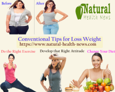 Our conventional Tips for Loss Weight?  – Eat less, exercise more – require willful behavior. Calorie count, exercise every day long, and ignore your hunger. At Natural Health News, we trust that’s needless suffering, and likely a waste of your time and precious energy.
https://www.natural-health-news.com/conventional-tips-for-loss-weight/

