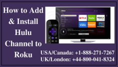 Now you can find the article to Add Hulu Channel to Roku with the help of our website. For more information about adding channels on Roku devices, get in touch with our experts. Contact toll-free helpline numbers at USA/CA: +1-888-271-7267 and UK/London: +44-800-041-8324. We are available 24*7 hours. Read more:- https://bit.ly/3aFgBnY