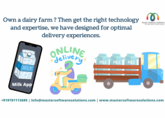 Are you looking for management system which can help your dairy business ? Master Software Solutions offers best milk delivery app development solutions for your dairy business to Manage Subscriptions, Track Payments, Track Product Deliveries etc. Call +919781113695 or Email at info@mastersoftwaresolutions.com. Get a free demo from us! Know more about features and how you can customize your requirements as well.
