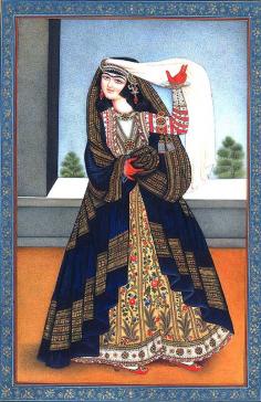 Painted in an ideal European beauty style, with the high arched joint eyebrows, almond-like eyes, and that gorgeous flair of the young damsel, this Persian lady is adorned in the best of her attires in that white plumage, which is beautifully watercolored in this exclusive art.

Visit for Watercolor Paintings - persian Lady: https://www.exoticindiaart.com/product/paintings/persian-lady-MH50/

Persian Paintings: https://www.exoticindiaart.com/paintings/persian/

Paintings: https://www.exoticindiaart.com/paintings/

#paintings #persianpaintings #watercolorpaintings #paperpaintings #persianladypainting #persianart #art