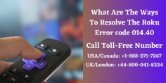 Check out how to fix Roku Error Code 014.40 in this article. If you need any help from customer services: get in touch with our experts. For more information to find the best solution on error resolve. Just dial our toll-free helpline numbers at USA/CA: +1-888-271-7267 and for: UK/London: +44-800-041-8324. We are 24*7 hours available. Read more:- https://bit.ly/3wykO5u