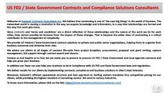 Dynamic Contracts Consultants is Sugarland, TX based US FED / State government contracts and compliance solutions consulting services, proposal & grant writing, NDAA, DCAA Audit, Flowdown, etc. 
To know more information, please click on the link: https://www.dynamiccontractsconsultants.com/