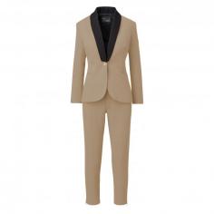 Look classy wearing this suit with a button-up shirt underneath. You can try it with tie neck shirt or no shirt at all. 
https://www.layo-g.com/products/a-bad-ass-caramel-pop-suit 
