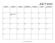 The use of the calendar is now changing with time; its usage is not limited to maintain a daily life routine. It is also exploring the field of marketing as you can use it for branding purposes. Print your July 2022 calendar printable with your brand name such type of marketing seeks the attention of more & more people that directly encourages people to try your branded products. 
