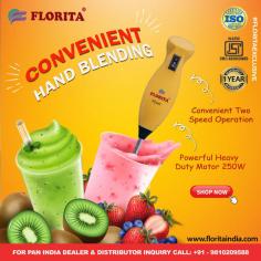 Florita is one of the best leading Hand Blender manufacturers in India. It makes other kitchen appliances also. All products come in varying ranges, sizes, and colours to make the kitchen work easy and fun for all the members of the family. Florita is offering you dealerships of their products if you are interested then contact or visit our website.