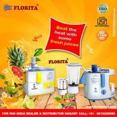 Florita is a trusted Kitchen appliances manufacturer catering to basic as well as high-end tools. You can make your home gadget-friendly by utilizing the brand’s hand blenders, toasters, juicers mixer grinders, and more. All it takes is just a few minutes and one push of a button of Florita’s kitchen appliances.

