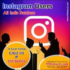 If you are looking for Indian Instagram Users. 99datacd.com provide All India Instagram users database 2021 in excel format. Database Content : Name Of User, Date Of Birth, Gender, Mobile No, Email Id, Address, City.