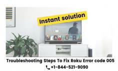 Roku error code 005 shows the issue of network connectivity, or it may also occur when the user tries to download or upgrade some new software .It is among the most common errors that you are going to face. The main reason why you are facing this issue is because there is an issue with the software update. To fix this issue, call us at-+1-844-521-9090 or visit our website.