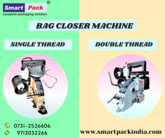 Our Company Smart Packaging Systems offer a variety of Bag Closing Machine in India like Single thread and Double Thread bag closing machines. The main work of the machine is to close the ends of Bags by using threads. Single thread machines have Single needles and double threads have a double thread to seal the bags. These machines are used in all types of manufacturing industries.

Visit here for more details:
https://smartpackindia.com/items/bag-closing-machine/

For more information pls watch our video:
https://bit.ly/39BOipz

Call Us: 09713032266
WhatsApp Us: 09713032266
Email Us: sales@smartpackindia.com