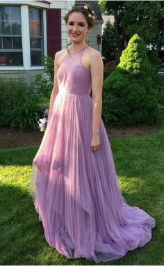 Tulle Halter Bridesmaid Dress BDA012