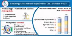 Global Pepperoni Market is expected to be US$ 2.29 Billion by 2027. Forecast, Industry Trends, by Product Type, Distribution Channels, Region, Growth, Opportunity Company Analysis.

Follow the Link: https://www.renub.com/global-pepperoni-market-p.php