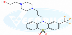 Fluphenazine Dihydrochloride EP Impurity B
Catalogue No. - VL1770009
CAS No. - 1476-79-5
Molecular Formula - C22H26F3N3O3S
Molecular Weight - 469.52
IUPAC Name - 2-[4-[3-[5,5-Dioxo-2-(trifluoromethyl)-10H-5λ6-phenothiazin-10- yl]propyl]piperazin-1-yl]ethanol
Synonyms - Fluphenazine Sulphone / Fluphenazine S,S-Dioxide / Fluphenazine Related Compound B