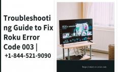 Roku is well known for the best streaming players. Facing troubles with your gadgets is very common. Here in this article, we will discuss Roku error code 003 and some ways that will help you to know how to troubleshoot Roku error code 003. If you are still not able to fix the issue, you have to call our experts for more information related to this. Grab your phone and call us at--  +1-844-521-9090
