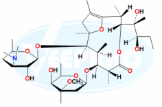 Erythromycin EP Impurity F
Catalogue No. - VL690011
CAS No. - 105882-69-7
Molecular Formula - C₃₇H₆₅NO₁₂
Molecular Weight - 715.91
IUPAC Name - (2R,3R,6R,7S,8S,9R,10R)-7-[(2,6-Dideoxy-3-C-methyl-3-O-methyl-α-L-ribo-hexopyranosyl)oxy]-3-[(1R,2R)-1,2-dihydroxy-1-methylbutyl]-2,6,8,10,12-pentamethyl-9-[[3,4,6-trideoxy-3-(dimethylamino)-β-D-xylo-hexopyranosyl]oxy]-4,13-dioxabicyclo[8.2.1]tridec-12-en-5-one
Synonyms - Pseudoerythromycin A Enol Ether