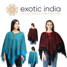 Pure Woolen Poncho from Kashmir with Ari Hand-Embroidered Paisleys All-Over

A poncho is an outer garment traditionally used to keep the body warm and safe from rain and wind, but now it is popularly designed as a fashion statement. Earlier it was worn majorly as a South American 

culture garment, but now its style is recognized and followed worldwide. Like the one shown here, ponchos are a single large sheet of fabric with a hole in the center for the head and the remaining part is 

open and is let loose to fall for easy breathing and comfort. The two-color choices you see here are woven on a pure woolen fabric and hand-embroidered in ari style by expert weavers from Kashmir in a 

dense pattern of flowers, paisleys, and vines.

Kashmiri Ponchos: https://www.exoticindiaart.com/product/textiles/poncho-from-kashmir-with-ari-hand-embroidered-paisleys-all-over-stp99/

Ponchos: https://www.exoticindiaart.com/textiles/ladiestops/ponchos/

Ladies Top: https://www.exoticindiaart.com/textiles/ladiestops/

Textiles: https://www.exoticindiaart.com/textiles/

#textiles #ladiestop #ponchos #kashmiriponchos #woolenponchos #winterclothes #ladieswear #fashion #traditionalwear #handembroidered
