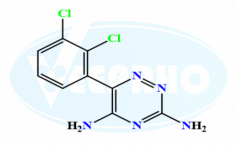 Lamotrigine EP Impurity G
Catalogue No. - VL980009
CAS No. - 38943-76-9
Molecular Formula - C₉H₇Cl₂N₅
Molecular Weight - 256.09
IUPAC Name - 6-(2,4-Dichlorophenyl)-1,2,4-triazine-3,5-diamine