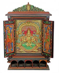 
Large Wooden Gajalakshmi Tanjore Painting with 24K Gold

A makeshift Gajalakshmi mandir (temple) to add to the auspiciousness of your home. Fashioned from wood, it features a basic structure with a bipane door down the front and a stretch of curvaceous vine situated centrally along the upper edge. 

Gajalakshmi Painting: https://www.exoticindiaart.com/product/paintings/glorious-gajalakshmi-tanjore-painting-with-large-wooden-traditional-door-frame-traditional-colors-with-24k-gold-teakwood-frame-gold-wood-handmade-made-in-india-px77/

Tanjore Paintings: https://www.exoticindiaart.com/paintings/southindian/

Indian Painting: https://www.exoticindiaart.com/paintings/

#indianpaiting #indianart #art #paintings #southindianpaitning #gajalakshmitanjorepainting #24kgoldtanjorepainting #gajalakshmipainting #tanjorepainting #handmadepainting #traditionalpainting #homedecor #handmade