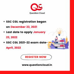 SSC CGL EXAM NOTIFICATION 2021 - 2022 IS OUT !!

The SSC CGL is a combined competitive exam held by the SSC to hire candidates for Group B and C positions in various offices and departments. SSC CGL is an abbreviation for Staff Selection Commission Combined Graduate Level, is an Indian government post.

To assess your level of preparation, use Question Cloud, India's Largest Online Educational Assessment Portal. We provide SSC CGL mock tests based on the most recent SSC CGL exam pattern, with topic-by-topic approaches to assist you in your preparation. SSC CGL free mock test will help you identify your key areas of strength and weakness. Visit us: https://questioncloud.in/app/allexam


The SSC CGL 2022 notification is now available on the SSC official website - ssc.nic.in. From December 23rd, 2021, to January 23rd, 2022, candidates can apply online for the SSC CGL 2022 exam. The application fee must be submitted online by January 25, 2022. The tier 1 exam is to be conducted during April 2022. Here we provide some details on the SSC CGL exams.

Download the official notice PDF here: https://ssc.nic.in/SSCFileServer/PortalManagement/UploadedFiles/notice_CGLE_23122021.pdf

2022 SSC CGL Exam Pattern & Syllabus:

The SSC CGL examination is conducted into four stages, the first two of which (the tiers) are conducted online. The final two tiers will be held offline. To qualify for each tier and advance to the next level, all aspirants must achieve the minimum SSC CGL cut-off marks. The details of each tier are as follows.


Tiers
Time Duration
Mode of Exam
Total Marks
Total number of questions
Tier 1
60 minutes
Online


200
100
Tier 2
2 hours
Online
800
4 papers 
Tier 3
1 hour
Offline
100
1 Paper


Tier 4
15 minutes (each module)
Online
Qualifying in nature
Data entry skill test (DEST)/ Computer Proficiency Test (CPT)


Questions from various subjects covering all aspects are asked in the SSC CGL. That is why SSC CGL study materials are critical for completing such a large syllabus. Tiers 1 and 2 are online examinations that cover a variety of subjects, while Tier 3 is a descriptive paper that can be answered in both Hindi and English. Tier 1 is divided into four sections: General Intelligence & Reasoning, General Awareness, Quantitative Aptitude, and English Comprehension.

To prepare effectively for this exam, you must have a good understanding of the SSC CGL Syllabus for the Tier 1, Tier 2, and Tier 3 Exams. For the SSC CGL Exam, the candidate should follow a proper preparation strategy and relevant subject-wise books. To simplify your preparations, visit Question Cloud, to get a better approach to the preparations for the SSC CGL exam.

Eligibility for SSC CGL in 2022:

To be eligible for the SSC CGL, candidates must meet the eligibility criteria established by the authorities. The SSC CGL Eligibility Criteria are listed below.

Educational Qualification Requirement: Candidates must have a graduate degree on or before January 1, 2022. Candidates in their final year of graduation are also eligible to apply for SSC CGL with provisional degrees.

SSC CGL 2022 Age Limit: As of January 1, 2022, the age limit for various posts ranges from 18 to 32 years. Candidates should review the SSC CGL Reservation to learn about the age relaxation available to candidates from reserved categories.

Nationality: Applicants must be Indian or a Nepalese/Bhutanese or Tibetan refugee.

Analysis of SSC CGL Previous Year Papers:

Aspirants can review previous years' tier 1 paper analysis to improve their chances of passing the SSC CGL Tier 1 exam in 2022. As a result, candidates can get a sense of the question pattern and level of difficulty of previous years' questions. The SSC CGL Tier 1 2019-20 question paper ranged from simple to moderately difficult. Though the Quantitative Aptitude section was more difficult than the others, students found the General Awareness and Reasoning section to be easier to solve. To pass the General Awareness section, candidates needed to be well-versed in current events, which most of them found moderately difficult. Nonetheless, aspirants reported that the English section was far too easy to pass.

Candidates, who are up to review the previous year's question papers, can get it from our website https://www.questioncloud.in/home. We have provided test series on previous year’s question papers as well as the mock test series, whose questions were prepared by the expert faculty having in-depth knowledge on the SSC CGL exams. So our test series would help candidates to excel in their preparations. 
