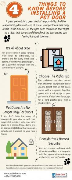Four Things To Know Before Installing A Pet Door