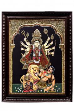 Mahishasura-Mardini Durga Tanjore Painting

In this brilliant painting, the slayer of demon Mahishasura, Goddess Durga is depicted in her most powerful and furious form.

Goddess Durga: https://www.exoticindiaart.com/product/paintings/mahishasura-mardini-ten-armed-durga-tanjore-painting-traditional-colors-with-24k-gold-teakwood-frame-gold-wood-handmade-made-in-india-paa086/

#hindgoddess #goddessdurga #durga #tanjorepainting #thanjavurpainting #painting #indianart #art #homedecor #handmadepainting #traditionalpainting #goldpainting #woodenframe #indianpainting #durgapainting #maadurga #devidurga #mahishasuramardini #mahishasurapainting