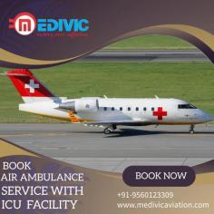 Medivic Aviation provides super-advanced ICU Air Ambulance in Patna to relocate the emergency patient to another city hospital under the well-practiced, well-skilled medical team including best and highly trained MD doctors and expert paramedical technicians in addition to all kinds of emergency tools like portable ventilator, cardiac monitor, suction machine, infusion pump, nebulizer machine, oxygen cylinders, pacemakers, defibrillator, and needy tools too.

Website: https://www.medivicaviation.com/air-ambulance-service-patna/