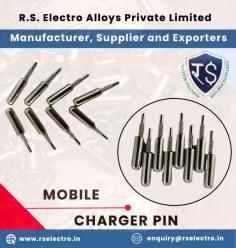 We are a manufacturer of Mobile Charger Pins. These pins are designed for Indian and Asian Markets. The pins are manufactured from high grade Steel to provide a cost and quality to the customer. These pins are coated with copper and Nickel to provide corrosion resistance and wear resistance. These pins are manufactured as per BIS standards. We also provide customized size pins based on client’s requirements. The shank size can vary from PCB, mold setting of the customer’s charger. We also provide pins in Zinc coating based on end use.

For any Enquiry Call Rs Electro Alloys Private Limited at Contact Number : +91 9999973612, Email at : enquiry@rselectro.in, Website : www.rselectro.in