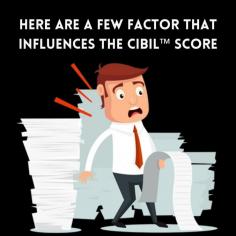 The CIBIL™ score is the mandatory factor of consideration while opting for any loans or credit cards. there are some factors that primarily affect your CIBIL™ score which typically affects your loan application process. check here to know the primary factors influencing your CIBIL™ score.	


https://www.creditmantri.com/what-are-the-factors-that-affect-a-cibil-score/