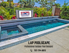 
Custom Poolscapes Design for Your Backyard

Finding the best position for a swimming pool can be a challenge. Our builders have the best solution for rectangular shape pool design in your home to get frequent exercise in their yard. Ping us an email at info@SonomaPoolAndSpa.com for more details.
