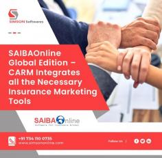 The CARM feature of SIMSON's insurance broker software (SAIBAOnline Global Edition) includes all the necessary insurance marketing tools. Our comprehensive management system for a prospective business is integrated with tele-calling, marketing activities, daily diary entries, appointment scheduling along with travel expense billing and reimbursement system.