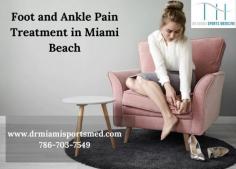 Foot and Ankle Pain Treatment in Miami Beach

Whenever you're on your feet for the entire day, it’s just normal for your ankles and feet to hurt. You could be experiencing plantar fasciitis, shin splints, or a pressure crack in one of the bones. Dr. Miami Sports Med provides foot and ankle pain treatment in Miami Beach. Book an appointment today at  www.drmiamisportsmed.com