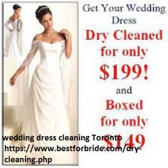 Get Your Wedding Dress Dry Cleaned for only $199! and BOX your Wedding Gown for only $149! Your wedding gown is the most precious gown you will ever wear. So trust it to a professional. We ensure that your gown is dry cleaned to the highest level available.

Best for Bride The Best Bridal Stores
Address:5359 Dundas St. West, Etobicoke
Phone: (416) 233-3393
Toll Free Phone: 1-877-373-7702
General E-mail: sales@bestforbride.com
Map: https://g.page/bestforbrideetobicoke?share