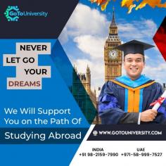 GoTo University is a comprehensive study abroad resource hub. We have helped millions of users to find information related to going overseas to study.

Book a Free Session with Our Counselor
Dubai: +971 58-999-7527
India: +91 7305-302852